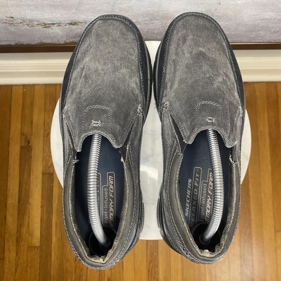 Skechers Relaxed Fit Shoes Mens Size 8.5 Black Memory Foam Slip On SN 64372 - Picture 7 of 11